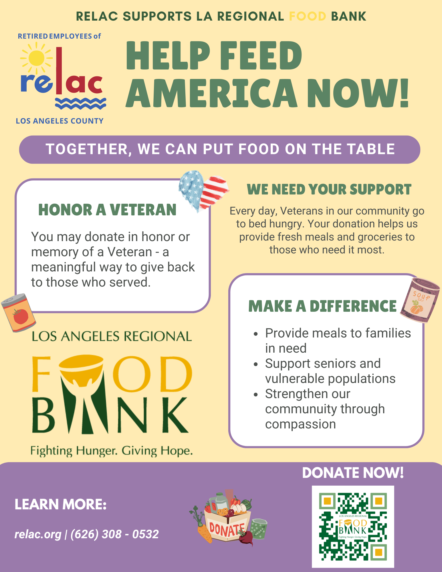 RELAC SUPPORTS THE LA FOOD BANK